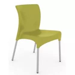 Chaise aluminium extérieur vert olive