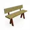 Banc public - Banc jardin public - Banc bois et acier