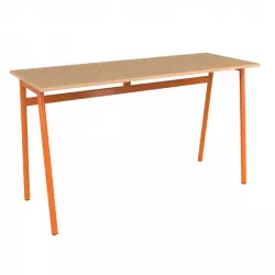 130 x 50 cm - Table écolier pieds inclinés biplace LÉO