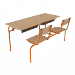 130 x 50 cm - Table scolaire attenante LOUANE