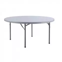 Ø 152 cm - Table ronde pliante polypro