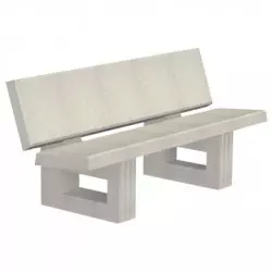 Banc de ville en béton