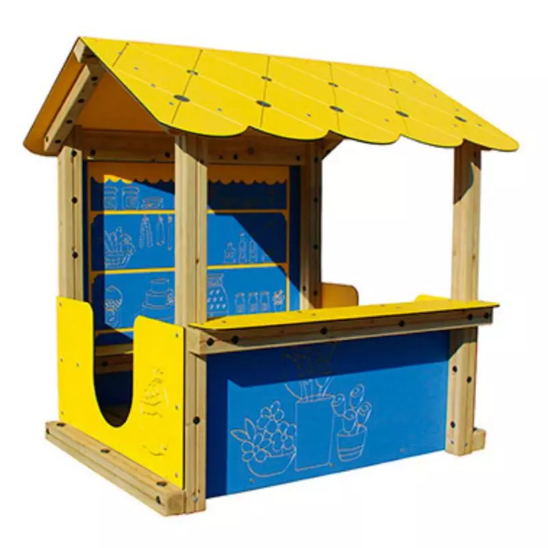 Cabane aire de jeux en bois